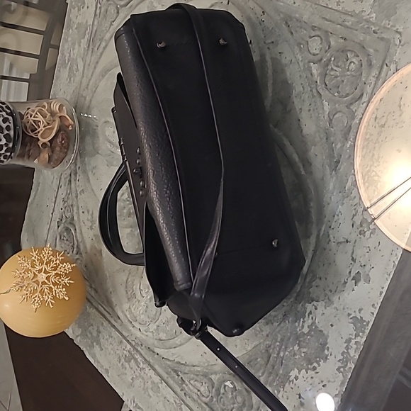 Coach Black Mixed Leather Satchel Crossbody Bag Purse - Picture 9 of 16